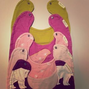 Zebi baby girls bibs- lot of 5